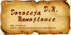Doroteja Manojlović vizit kartica